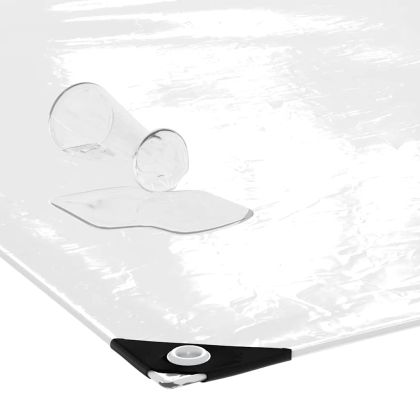 Прозрачен брезент с капси 4x4 m PVC