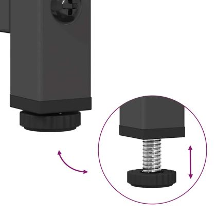 Висок шкаф, черен, 68x39x111,5 см, стомана