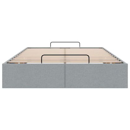 Османска рамка за легло без матрак, светлосива, 120x200см, плат