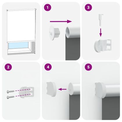 Ролкова щора Blackout Светло сиво 125x175 см Ширина на плата