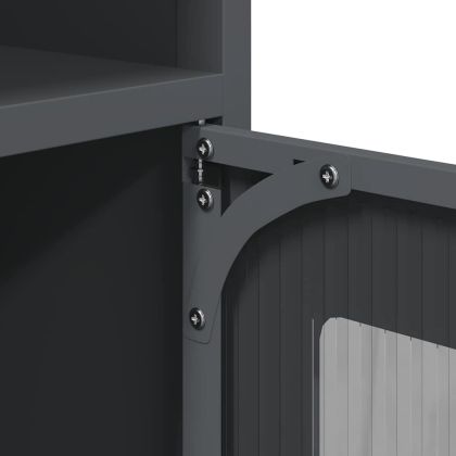 Бюфет, антрацит, 100,5x39x107 см, студеновалцувана стомана