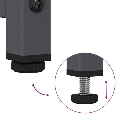 Бюфет, антрацит, 100,5x39x107 см, студеновалцувана стомана