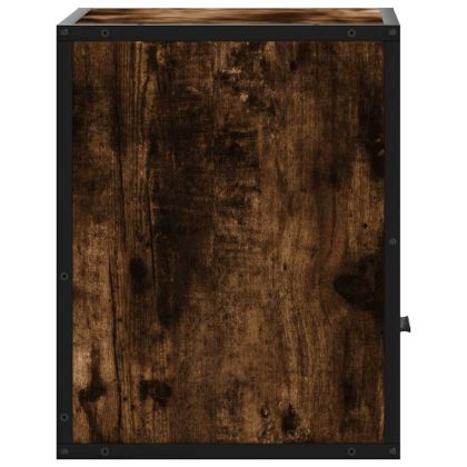 Стенни нощни шкафчета 2 бр. опушен дъб 40x31x39,5 cm