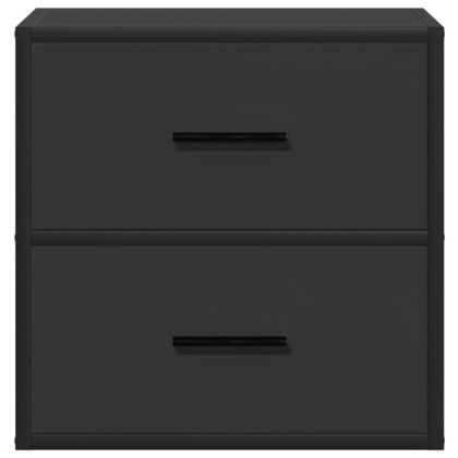 Стенно нощно шкафче черно 40x31x39,5 cm