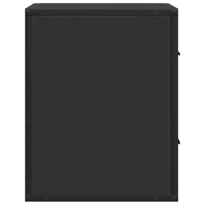 Стенно нощно шкафче черно 40x31x39,5 cm