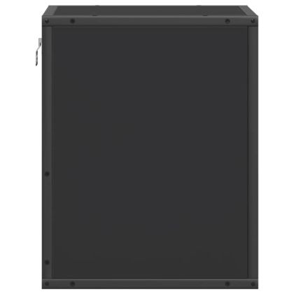 Стенни нощни шкафчета 2 бр., черни 40x31x39,5 cm