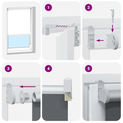 Ролкова щора Blackout бял 135x175 см Ширина на плата 131,6 см