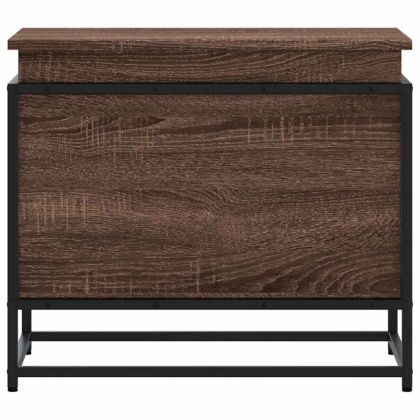 Кутия за съхранение, кафяв дъб, 60x40x51,5 см, инженерно дърво