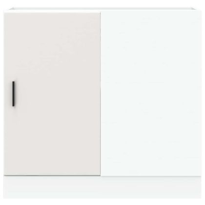 Долен шкаф за мивка "Lyon" бял, инженерно дърво