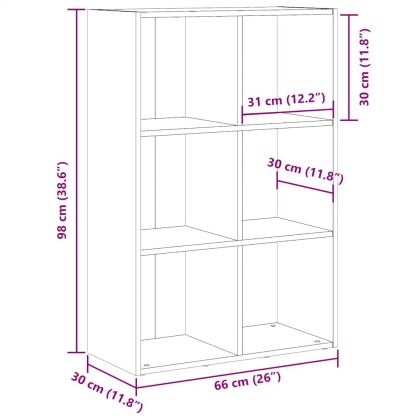 Шкаф за книги/бюфет старо дърво 66x30x98 см инженерно дърво