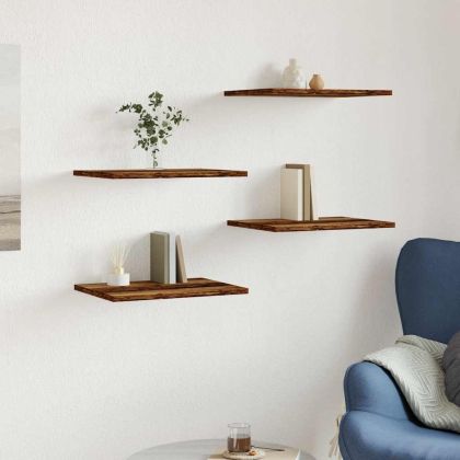 Дъски за рафтове за книги 4 бр. старо дърво 40x30x1,5 cm