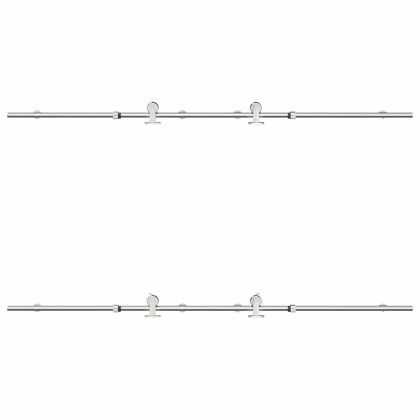 Механизъм за плъзгаща врата 200 см неръждаема стомана сребрист