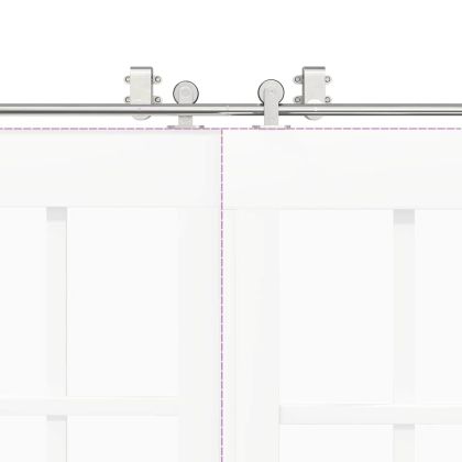 Механизъм за плъзгаща врата 400 см неръждаема стомана сребрист