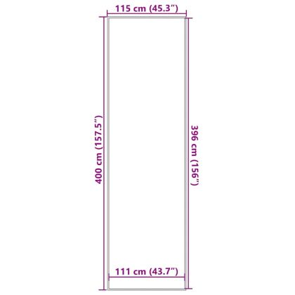 Изтривалка, черна, 115x400 см