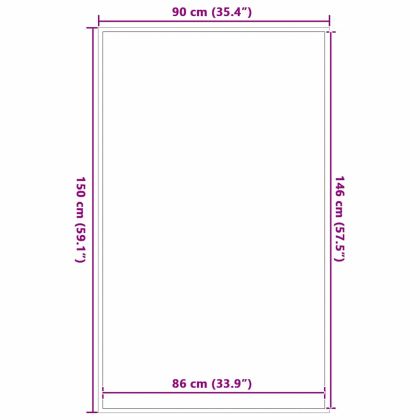 Изтривалка, черна, 90x150 см