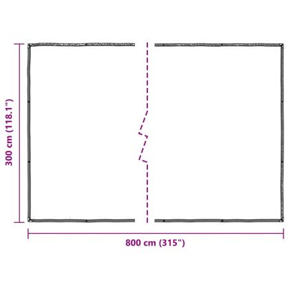 Покривало за растения с капси 3x8 м Полиетилен