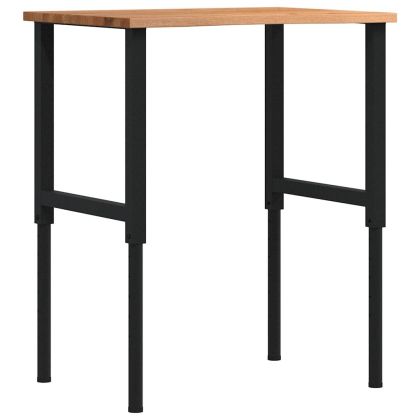 Работна маса светлокафява Дъб от масивна дървесина