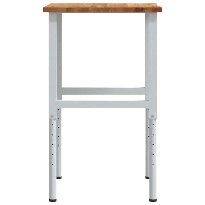 Работна маса светлокафява Дъб от масивна дървесина