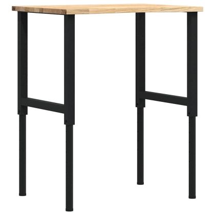 Работна маса 80x60x(71,5-98) cm Дъб от масивна дървесина