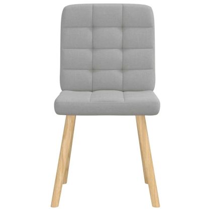 Трапезни столове, 4 бр, облачно сиви, текстил