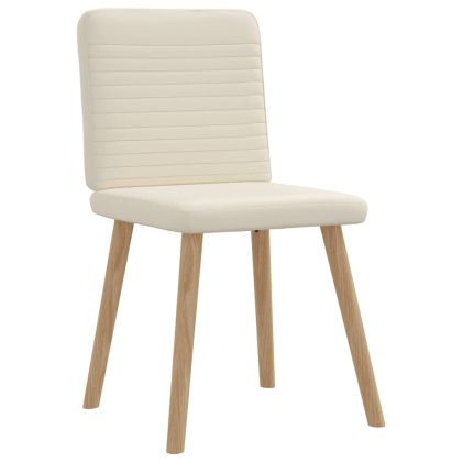 Трапезни столове, 6 бр, тапицерия от лен