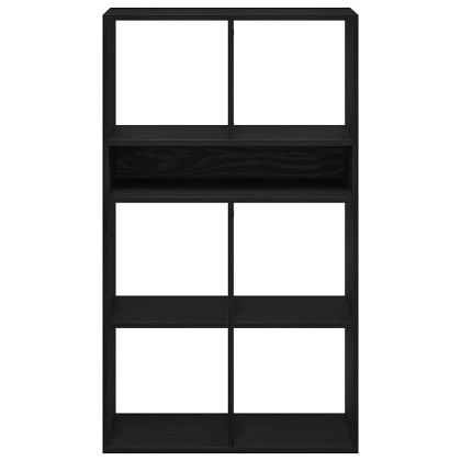 Библиотека, черна, 66x31x112 см, инженерно дърво