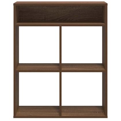 Библиотека, кафяв дъб, 66x31x80 см, инженерно дърво