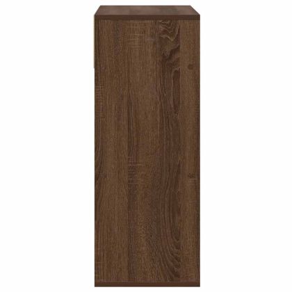Библиотека, кафяв дъб, 66x31x80 см, инженерно дърво