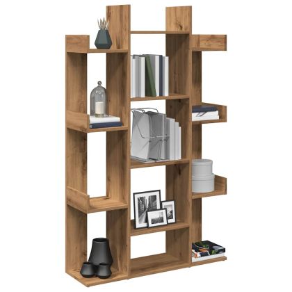 Библиотека, дъб артизан, 86x25,5x140 см, инженерно дърво