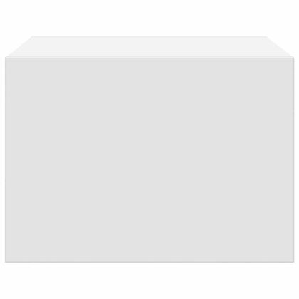 Нощно шкафче за стена с LED осветление, бяло