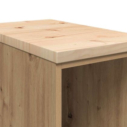 Гаражен шкаф за съхранение, дъб артизан, 30x51x85 см, бор масив