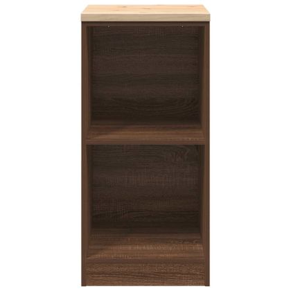 Гаражен шкаф за съхранение, кафяв дъб, 40x51x85 см, бор масив