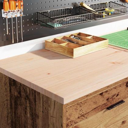 Гаражен шкаф за съхранение, старо дърво, 60x51x85 см, бор масив