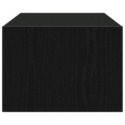 ТВ шкаф с LED осветление, Черен дъб, 100X35,5x25 см