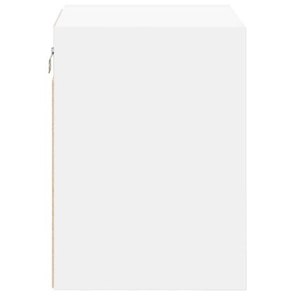 гараж стена шкафове, 2 бр, бели, инженерно дърво