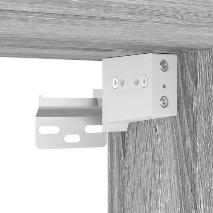 гараж стена шкафове, 2 бр, сив сонома, инженерно дърво