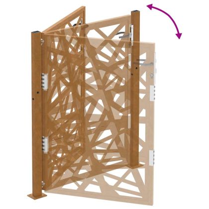 Градинска порта 100x125 см, устойчива на атмосферни влияния стомана, лек дизайн