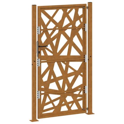 Градинска порта 100x175 см, устойчива на атмосферни влияния стомана, лек дизайн