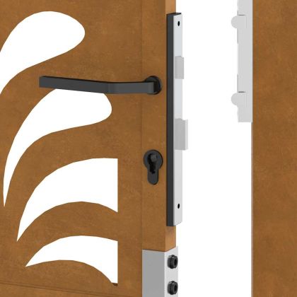 Градинска порта 100x150 см, устойчива на атмосферни влияния стомана, вълнообразен дизайн