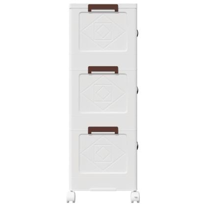 Кутия за съхранение с колела на 3 нива 28 L 48,5x29,5x86 cm