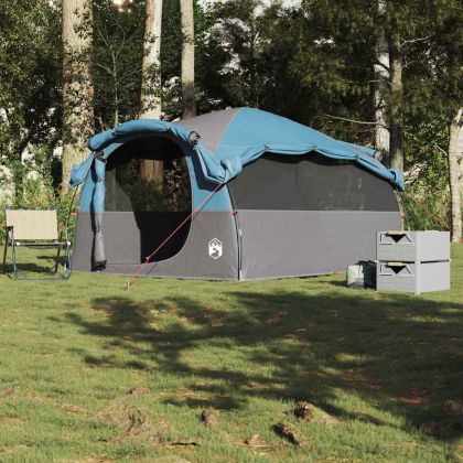 Семейна палатка, тунелна, 6-местна, синя, водоустойчива
