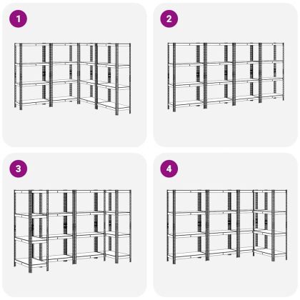 4-слойни рафтове за съхранение 4 бр.