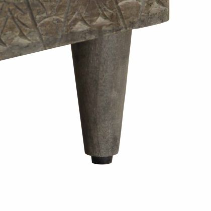 ТВ шкаф, черен, 100x33x46 см, мангово дърво масив