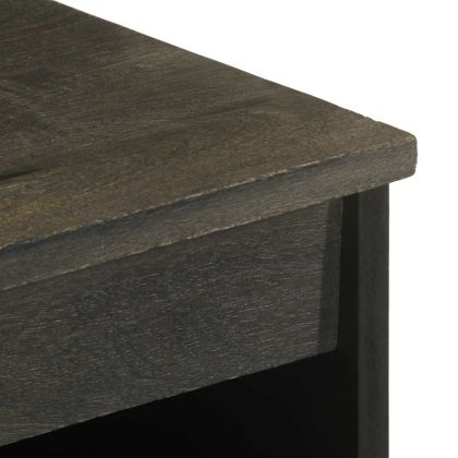Бюфет черен 60x33x75 cm Масивна дървесина Манго