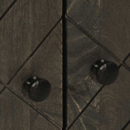 Бюфет черен 60x33x75 cm Масивна дървесина Манго