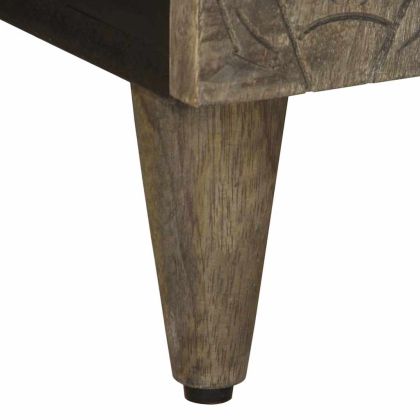 ТВ шкаф Светло сив 105x33,5x46 cm Масивна дървесина Манго