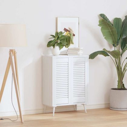 Врати за шкафове Louvred Design 2 бр. бели 69x29,5 cm