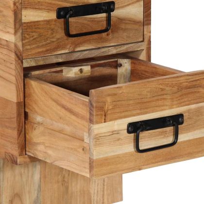 Нощно шкафче, 60x32x80 см, акация масив