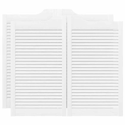 Врати с люлеещ се дизайн 2 двойки бели 90x100 cm