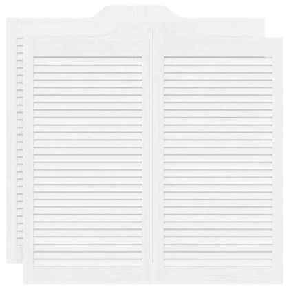 Врати с люлеещ се дизайн 2 двойки бели 100x100 cm